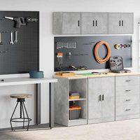 Berkfield Home Garage Cabinets 2 pcs Concrete Grey Engineered Wood