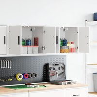 Berkfield Home Garage Wall Cabinets 2 pcs White Engineered Wood