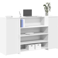 Berkfield Home Reception Desk White 180x50x103.5 cm Engineered Wood
