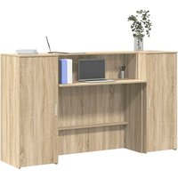 Berkfield Home Reception Desk Sonoma Oak 180x50x103.5 cm Engineered Wood in Brown