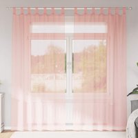 Berkfield Home Voile Curtains with Rod Pockets 2 pcs Pink