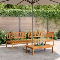 Berkfield Home 3 Piece Garden Pallet Sofa Set Solid Wood Acacia in Brown