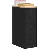 Berkfield Home Garage Storage Cabinet Black 30x51x85 cm Solid Wood Pine | Size: 30 x 51 x 85 cm
