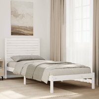 Berkfield Home Extra Long Bed Frame without Mattress White 90x220 cm Solid Wood