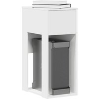 Berkfield Home Computer Tower Stand with Drawer White 30x44x74 cm | Size: 30 x 44 x 74 cm