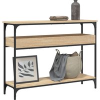 Berkfield Home Console Table with Shelf Sonoma Oak 100x29x75cm Engineered Wood in Brown | Size: 100 x 29 x 75 cm