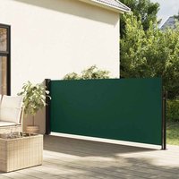 Berkfield Home Retractable Side Awning Dark Green 140x500 cm