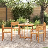 Berkfield Home Garden Chairs 4 pcs 50x53x80 cm Solid Wood Acacia in Brown | Size: 50 x 53 x 80 cm