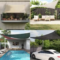 Berkfield Home Sunshade Sail 160 g/m² Brown 7x7 m HDPE