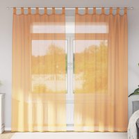 Berkfield Home Voile Curtains with Loops 2 pcs Orange 140x225 cm