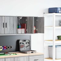 Berkfield Home Garage Wall Cabinets 2 pcs Grey Sonoma Engineered Wood