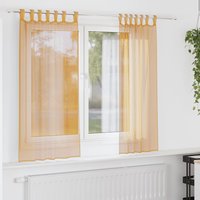 Berkfield Home Voile Curtains with Loops 2 pcs Orange 140x175 cm