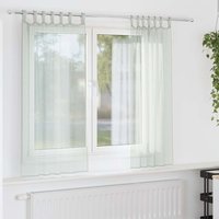 Berkfield Home Voile Curtains with Loops 2 pcs Light Grey 140x140 cm
