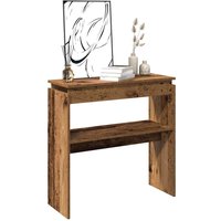 Berkfield Home Console Table Old Wood 80x30x102 cm Engineered Wood in Brown | Size: 80 x 30 x 102 cm