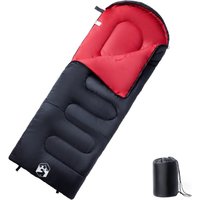 Berkfield Home Sleeping Bag for Adults Camping 3-4 Seasons in Red