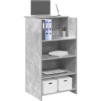 Berkfield Home Reception Desk Concrete Grey 55x50x103.5 cm Engineered Wood