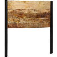 Berkfield Home Headboard 100 cm Solid Wood Mango & Iron in Brown