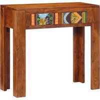 Berkfield Home Console Table 80x35x75 cm Solid Wood Acacia in Brown | Size: 80 x 35 x 75 cm