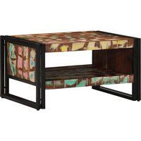 Berkfield Home Coffee Table Multicolour 70x50x38 cm Solid Wood Reclaimed | Size: 70 x 50 x 38 cm