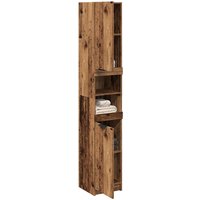 Berkfield Home Bathroom Cabinet Old Wood 32x34x188.5 cm Engineered Wood in Brown