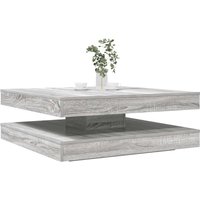 Berkfield Home Coffee Table 360-Degree Rotatable Grey Sonoma 90x90x34.5 cm