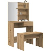 Berkfield Home Dressing Table Set Artisan Oak Engineered Wood in Brown