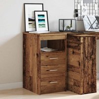 Berkfield Home Drawer Cabinet Old Wood 40x50x76 cm Engineered Wood in Brown | Size: 40 x 50 x 76 cm