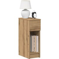 Berkfield Home Bedside Cabinet with Drawer Artisan Oak 20x36x60 cm in Brown | Size: 20 x 36 x 60 cm