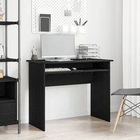 Berkfield Home Desk Black Oak 90x50x74 cm Engineered Wood | Size: 90 x 50 x 74 cm