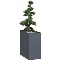 Berkfield Home Planter Anthracite 40x80x80 cm Steel | Size: 40 x 80 x 80 cm