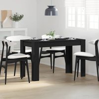 Berkfield Home Dining Table Black Oak 120x60x76 cm Engineered Wood | Size: 120 x 60 x 76 cm