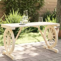 Berkfield Home Garden Table 115x55x65 cm Solid Wood Fir in Brown | Size: 115 x 55 x 65 cm