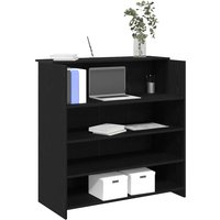Berkfield Home Reception Desk Black Oak 100x50x103.5 cm Engineered Wood