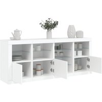 Berkfield Home Sideboard with LED Lights White 164x37x67 cm | Size: 164 x 37 x 67 cm