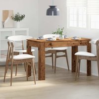Berkfield Home Dining Table Old Wood 120x60x76 cm Engineered Wood in Brown | Size: 120 x 60 x 76 cm