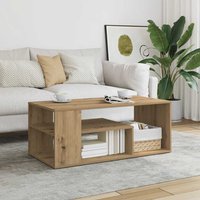 Berkfield Home Coffee Table Artisan Oak 100x50x40 cm Engineered Wood in Brown | Size: 100 x 50 x 40 cm