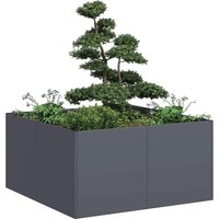 Berkfield Home Planter Anthracite 80x80x40 cm Cold-rolled Steel | Size: 80 x 80 x 40 cm