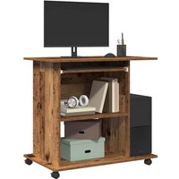 Berkfield Home Computer Desk Old Wood 80x50x75 cm Engineered Wood in Brown | Size: 80 x 50 x 75 cm