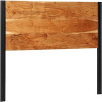 Berkfield Home Headboard 120 cm Solid Wood Acacia & Iron in Brown