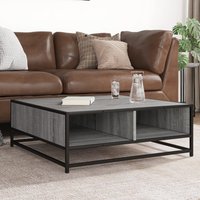 Berkfield Home Coffee Table Grey Sonoma 80x80x30 cm Engineered Wood & Metal | Size: 80 x 80 x 30 cm