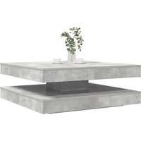 Berkfield Home Coffee Table 360-Degree Rotatable Concrete Grey 90x90x34.5 cm