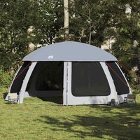 Berkfield Home Pool Tent with Removable Fly & Mesh Walls Grey 612x612 cm