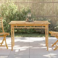 Berkfield Home Garden Dining Table 110x55x75 cm Bamboo in Brown | Size: 110 x 55 x 75 cm