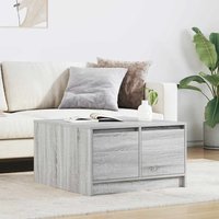 Berkfield Home Coffee Table with Drawers Grey Sonoma 70.5x70x40 cm