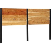 Berkfield Home Headboard 180 cm Solid Wood Acacia & Iron in Brown