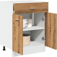 Berkfield Home Drawer Bottom Cabinet Lyon Artisan Oak 60x46x81.5 cm Engineered Wood in Brown
