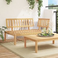 Berkfield Home Garden Pallet Corner Sofa Solid Wood Acacia in Brown