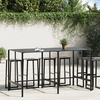 Berkfield Home Bar Table Black 200x100x110 cm Powder-coated Steel | Size: 200 x 100 x 110 cm