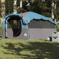 Berkfield Home Family Tent Tunnel 6-Person Blue Waterproof