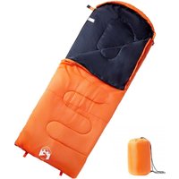 Berkfield Home Sleeping Bag for Adults Camping 3-4 Seasons in Orange